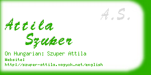 attila szuper business card